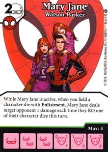 Mary Jane - Watson-Parker - Civil War - Dice Masters card