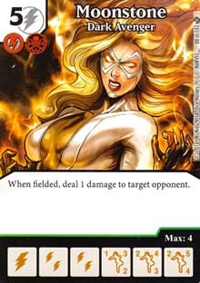 Moonstone - Dark Avenger - Civil War - Dice Masters card