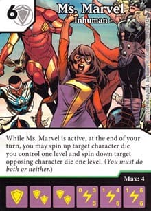Ms. Marvel - Inhuman - Civil War - Dice Masters card