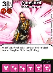 Songbird - Screaming Mimi - Civil War - Dice Masters card