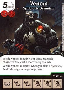Venom - Symbiotic Organism - Civil War - Dice Masters card
