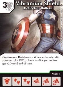 Vibranium Shield - Deflecting Bullets - Civil War - Dice Masters card