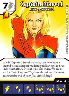 Captain Marvel - Kree-Powered - Civil War - Dice Masters card