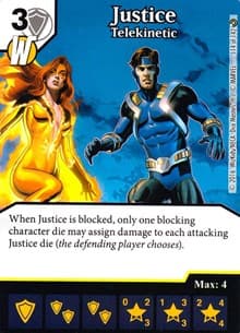 Justice - Telekinetic - Civil War - Dice Masters card