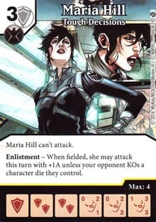 Maria Hill - Tough Decisions - Civil War - Dice Masters card