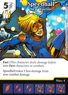 Speedball - New Warrior - Civil War - Dice Masters card