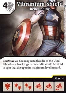 Vibranium Shield - Rebounding - Civil War - Dice Masters card
