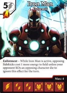 Iron Man - Extremis - Civil War - Dice Masters card