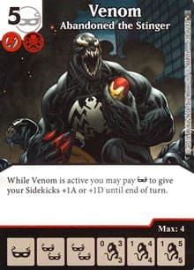 Venom - Abandoned the Stinger - Civil War - Dice Masters card