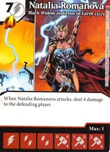 Natalia Romanova - Black Widow and Thor of Earth 23223 - Civil War - Dice Masters card