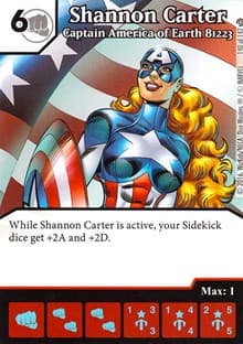 Shannon Carter - Captain America of Earth 81223 - Civil War - Dice Masters card