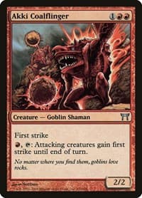 Akki Coalflinger - Champions of Kamigawa - Magic: The Gathering card