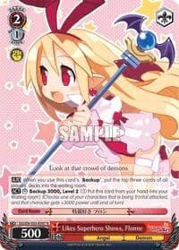 Likes Superhero Shows, Flonne - Disgaea - Weiss Schwarz card