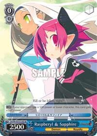 Raspberyl & Sapphire (SR) - Disgaea - Weiss Schwarz card