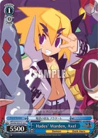 Hades' Warden, Axel - Disgaea - Weiss Schwarz card