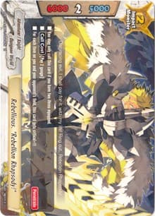 Rebellious, "Rebellion Rhapsody!" - Buddy Rave - Future Card BuddyFight card