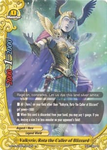 Valkyrie, Rota the Caller of Blizzard - Buddy Rave - Future Card BuddyFight card