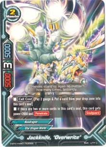 Jackknife "Overwrite" - Buddy Rave - Future Card BuddyFight card