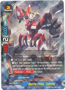 Battle Poet, Talking - Buddy Rave - Future Card BuddyFight card