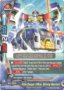 Ride-Changer Officer, Winning Maximum - Buddy Rave - Future Card BuddyFight card