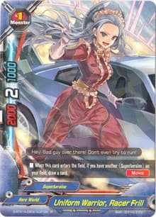 Uniform Warrior, Racer Frill - Buddy Rave - Future Card BuddyFight card