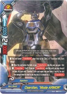 Caardian, "Mode ARMOR" - Buddy Rave - Future Card BuddyFight card
