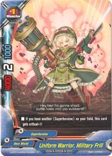 Uniform Warrior, Military Frill - Buddy Rave - Future Card BuddyFight card