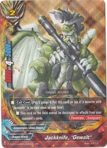 Jackknife, "Gewalt" - Buddy Rave - Future Card BuddyFight card