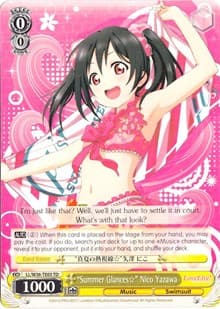 "Summer Glances" Nico Yazawa - Love Live! Vol. 2 - Weiss Schwarz card
