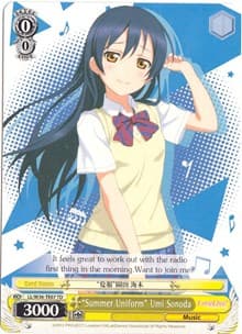 "Summer Uniform" Umi Sonoda - Love Live! Vol. 2 - Weiss Schwarz card