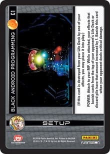 Black Android Programming - Panini: Vengeance - Dragon Ball Z TCG card