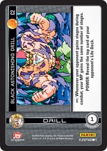 Black Astonishing Drill - Panini: Vengeance - Dragon Ball Z TCG card