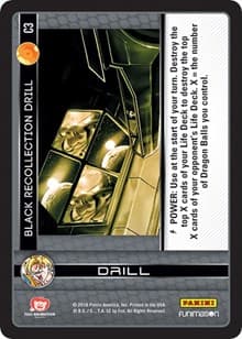 Black Recollection Drill - Panini: Vengeance - Dragon Ball Z TCG card