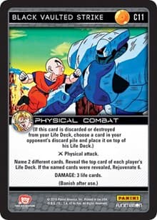 Black Vaulted Strike - Panini: Vengeance - Dragon Ball Z TCG card