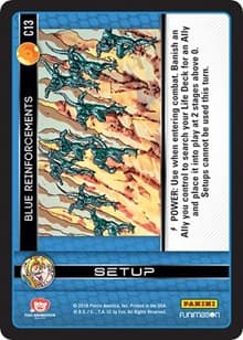 Blue Reinforcements - Panini: Vengeance - Dragon Ball Z TCG card
