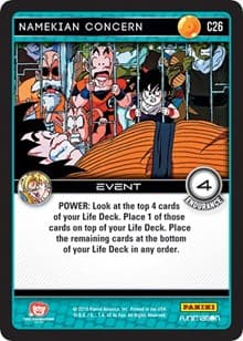 Namekian Concern - Panini: Vengeance - Dragon Ball Z TCG card