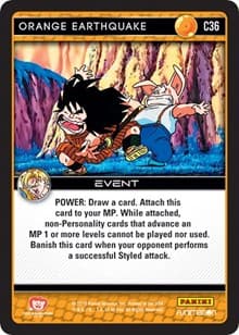 Orange Earthquake - Panini: Vengeance - Dragon Ball Z TCG card