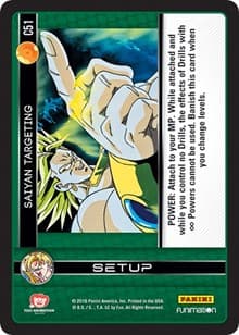 Saiyan Targeting - Panini: Vengeance - Dragon Ball Z TCG card