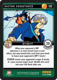 Saiyan Assistance - Panini: Vengeance - Dragon Ball Z TCG card