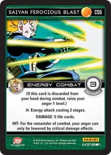 Saiyan Ferocious Blast - Panini: Vengeance - Dragon Ball Z TCG card