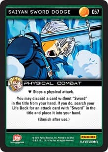 Saiyan Sword Dodge - Panini: Vengeance - Dragon Ball Z TCG card