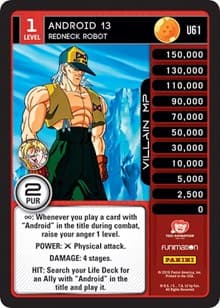 Android 13 - Redneck Robot - Panini: Vengeance - Dragon Ball Z TCG card