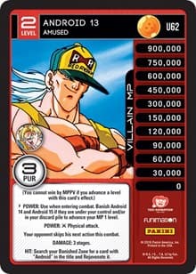 Android 13 - Amused - Panini: Vengeance - Dragon Ball Z TCG card