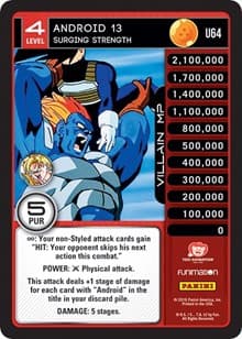 Android 13 - Surging Strength - Panini: Vengeance - Dragon Ball Z TCG card