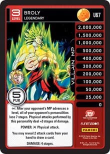 Broly - Legendary - Panini: Vengeance - Dragon Ball Z TCG card