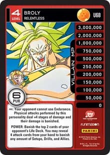 Broly - Relentless - Panini: Vengeance - Dragon Ball Z TCG card