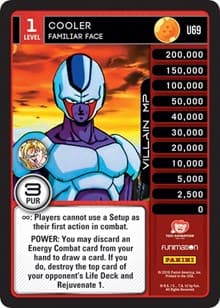 Cooler - Familiar Face - Panini: Vengeance - Dragon Ball Z TCG card