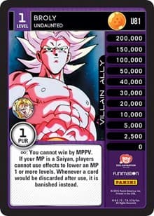 Broly - Undaunted - Panini: Vengeance - Dragon Ball Z TCG card