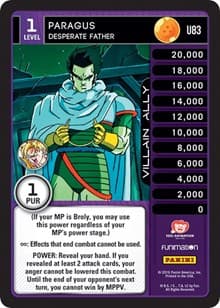 Paragus - Desperate Father - Panini: Vengeance - Dragon Ball Z TCG card