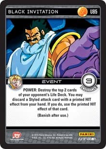 Black Invitation - Panini: Vengeance - Dragon Ball Z TCG card